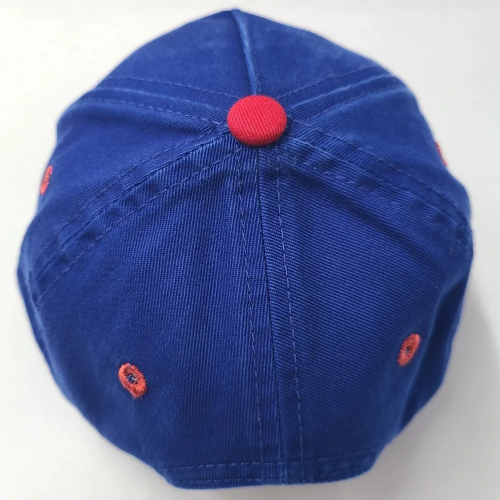 Youth Chicago Cubs Hat Snapback New Era 9Forty Blue Red MLB Fireworks M-Crown